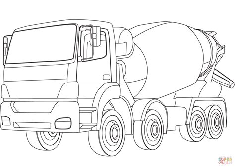 cement mixer truck coloring page coloring pages