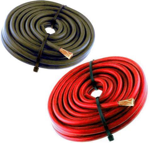 ft  gauge primary speaker wire amp power ground car audio  red  black ebay