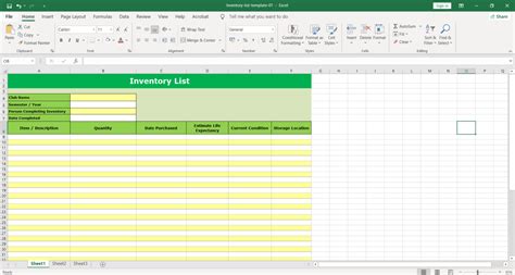 create   list template  excel login pages info