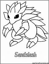 Sandslash Coloring Sandshrew sketch template