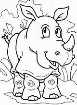 Rinoceronte Infantil sketch template