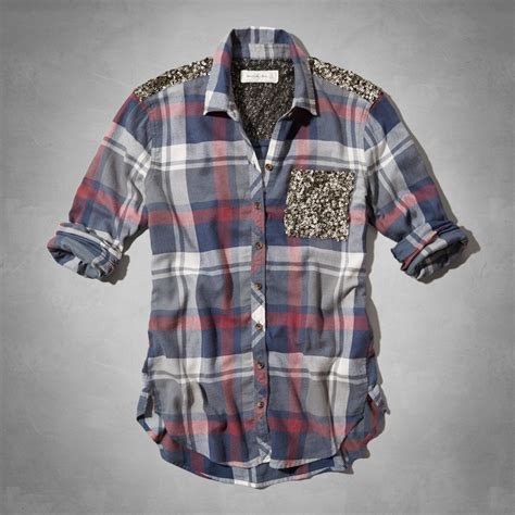 Womens Shirts Tops Plaid With A Touch Of