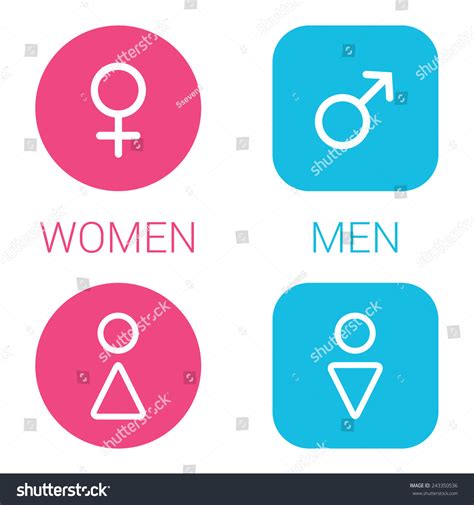 male female symbols signs flat style stock vector 243350536 shutterstock