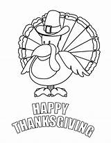 Thanksgiving Coloring Happy Pages Turkey Printable Kids Pilgrim Disney Color Template Clipart Print Math Printables Ecoloringpage Popular Library Books sketch template
