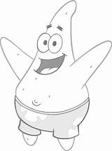 Patrick Star Pages Coloring Colouring sketch template