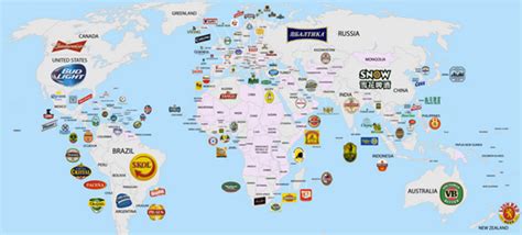 the world s most popular beers in one neat map