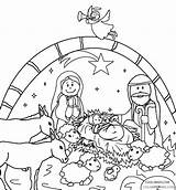 Nativity sketch template