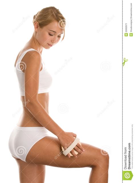 Woman Massaging Her Leg Stock Image Image 20002671
