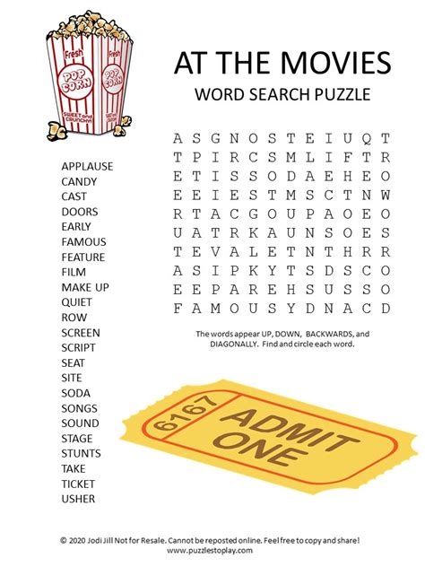movies word search puzzle puzzles  play