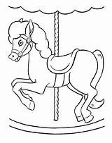 Carousel Horse Coloring Pages Drawing Color Getdrawings Printable Getcolorings Simple sketch template