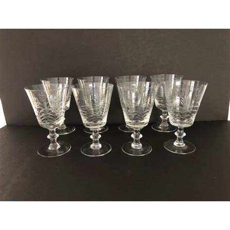 Antique Traditional Crystal Wine Glasses Set Of 8 Chairish