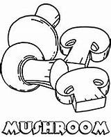 Mushroom Topcoloringpages Vegetable Bean sketch template