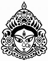 Durga Maa Clipart Coloring Devi Clip Goddess Pages Face Drawing Sketch Mask Pooja Hanuman Designs Red Crafts Puja Sketches Navratri sketch template
