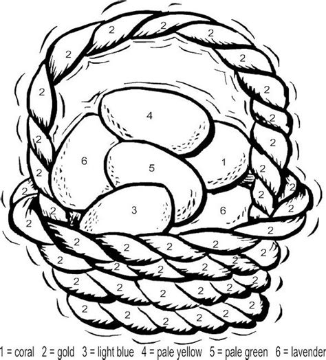 easter coloring pages color  number