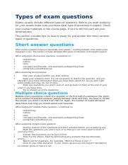 types  exam questionsdocx types  exam questions exams