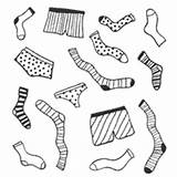 Coloring Socks Clothes Pages Undies Surfnetkids Next Shoes sketch template