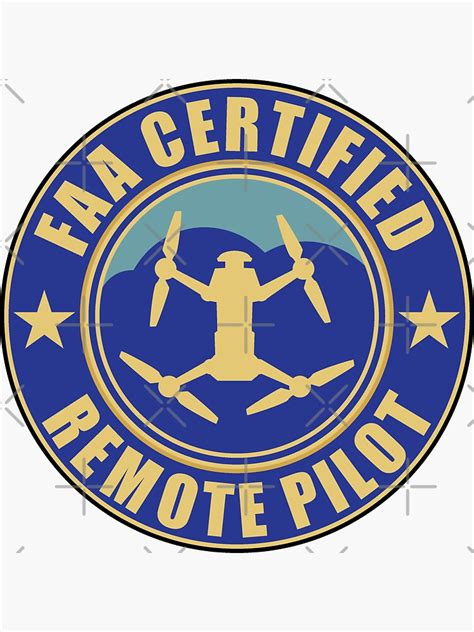 faa certified drone pilot licensed remote pilot sticker  sale  tldeutsch redbubble