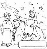 Coloring Mary Bethlehem Donkey Pages Joseph Travel Egypt Going Pulling Flight Into Journey Kids Color Trip Printable Print Getcolorings Search sketch template