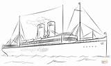 Navio Ausmalbilder Steamship Dampfschiff Ausmalbild Zeichnen sketch template