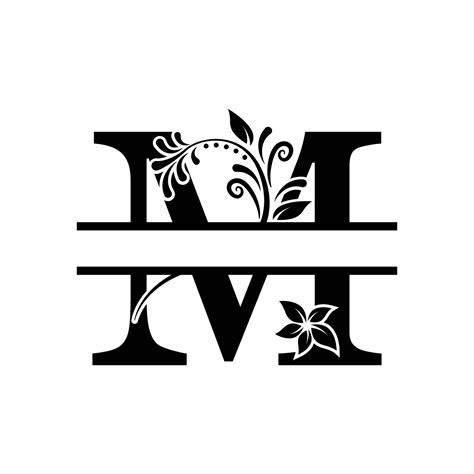 split monogram vector art icons  graphics