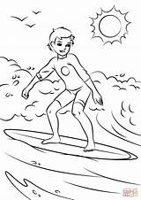 Surfer Ausmalbilder Surfista Sheets Surfen Kolorowanka Ausdrucken Malvorlagen Kostenlos Drukuj sketch template