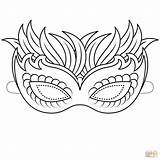 Coloring Mask Venetian Pages Supercoloring Drawing Printable sketch template
