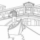 Venedig Italien Gondole Coloriages Gondel Malvorlagen Venise Venezianische Hellokids Choisir sketch template