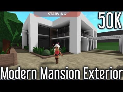 bloxburg modern mansion exterior  youtube