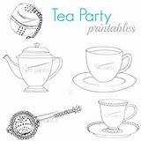 Teacup Justpaintitblog Freebies Teacups Homeschoolgiveaways Teaparty Vicoms Coloringhome sketch template