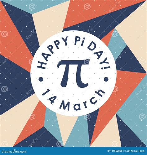 happy pi day celebrate pi day march   vector stock vector illustration