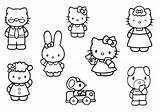 Coloring Kitty Hello Pages Friends Family Print Colouring Characters Small Printable Kawaii Book Decoloring Funny Cartoon Kids Mini Sheets Pdf sketch template