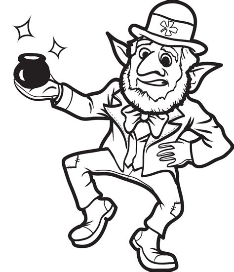 leprechaun printable coloring pages  printable coloring pages