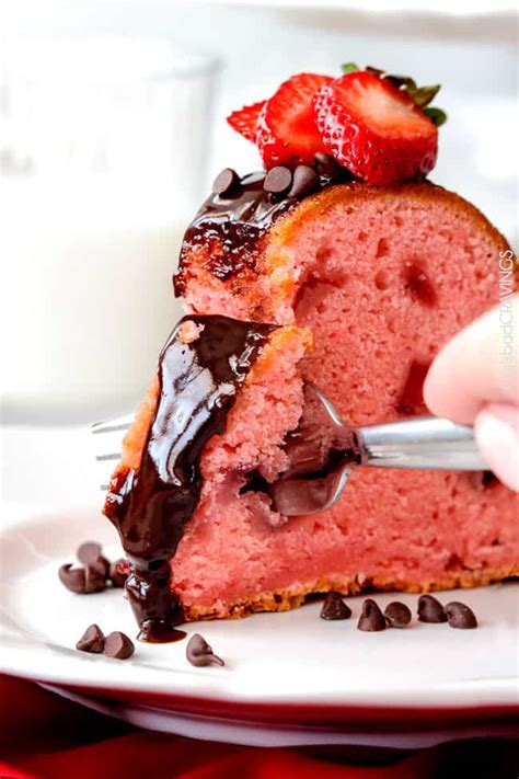 strawberry pound cake  chocolate ganache carlsbad cravings