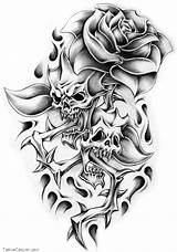 Cry Skull Laugh Skulls Evil Diseños Tatuaje Maorí Chicano Gun Becuo Stepped Suspended sketch template