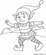 Elf Running Coloring Fast Pages sketch template