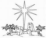 Coloring Pages Star Bethlehem Christmas Over Printable Color Info Online sketch template