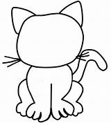 Cat Coloring Pages Cats Blank Print Template Clip Clker Kids Face Printable Colouring Easy Templates Printables Found Outline Vector Online sketch template