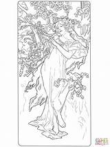 Alphonse Printemps Book Alfons Muchy Predlohy Supercoloring sketch template