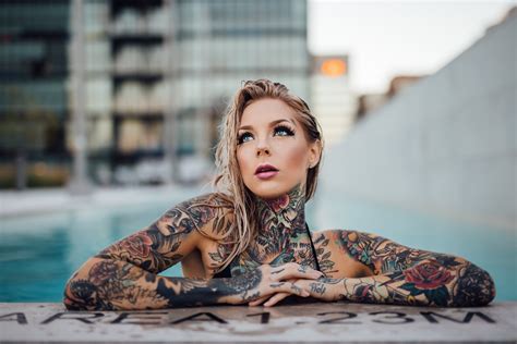 wallpaper nose rings sitting tattoo swimming pool