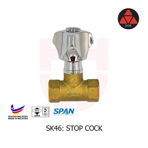 sk46 15mm stop cock with handle syarikat logam unitrade
