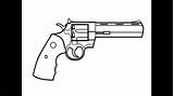 Revolver Draw револьвер нарисовать как sketch template