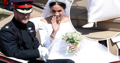 Meghan Markle Wedding Shoes Bride Opts For White Satin Givenchy Style