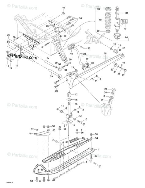 ski doo  formula   oem parts diagram  front suspension  ski partzillacom