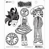 Dylusions Ranger Cling Reaveley Dyan Stamps sketch template