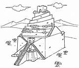 Ziggurat Midisegni Babilonesi Ziqqurat Schede Didattiche Mesopotamia Sumer Marduk Egypt Assiri Giochiecolori Dio Dedicata sketch template