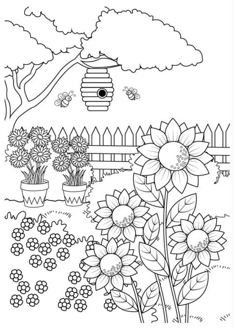 Desenhos De Jardim De Flores 5 Para Colorir E Imprimir Colorironline Com