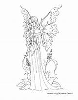 Coloring Fairy Pages Fairies Realistic Flower Adult Printable Princess Dragon Adults Woodland Drawing Advanced Fantasy Colouring Amy Brown Sheets Baby sketch template