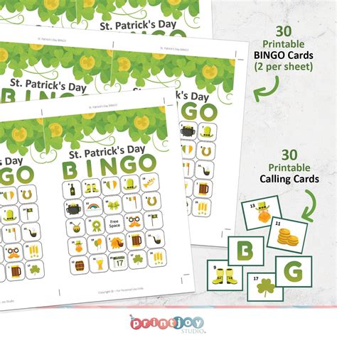 st patricks day game printable bingo cards st patricks etsy bingo