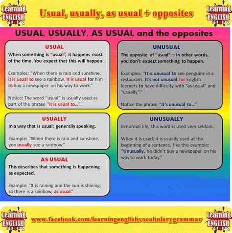 usual     usual   opposites confusing words learn english learning psychology