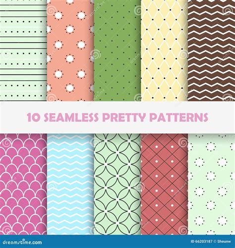 color seamless vector patterns stock vector illustration  artistic